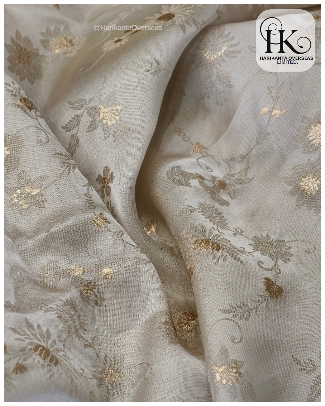 Viscose Organza Satin Self Jacquard Butti (Fabric)